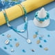 thumbnail image 5 of 354 cuentas de vidrio azul para pulseras, cuentas de vidrio de 8 mm, perlas, cuentas de estrella de mar turquesa, conchas, dijes marinos dorados con accesorios., 5 of 6