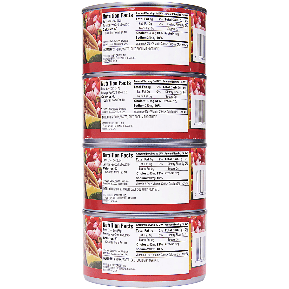 Harvest Creek Pulled Pork In Water, 12 oz, 8 ct