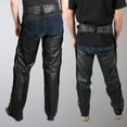 thumbnail image 4 of Hot Leathers CHM1003 Black Heavyweight Braided Uni-Sex Leather Chaps 2X-Small, 4 of 4