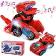 thumbnail image 1 of Dinosaurio de deformación de coche eléctrico de juguete con luz y música, 1 of 5