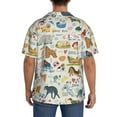 thumbnail image 6 of Picia Dogs Funny Pets Men's Linen Shirts Short Sleeve Cuban Beach Shirts Casual Shirts Button Down Shirt for Men Beach Summer Wedding Shirt-Small, 6 of 7