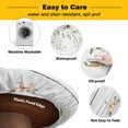 thumbnail image 3 of Elastic Fitted Round Tablecloth, Watercolor Floral Waterproof Stretch Table Cover for 55"-60" Tables, Spring Flowers Leaves Botanical Wood Grain Washable Outdoor Tablecloths for Patio, Picnic, 3 of 9