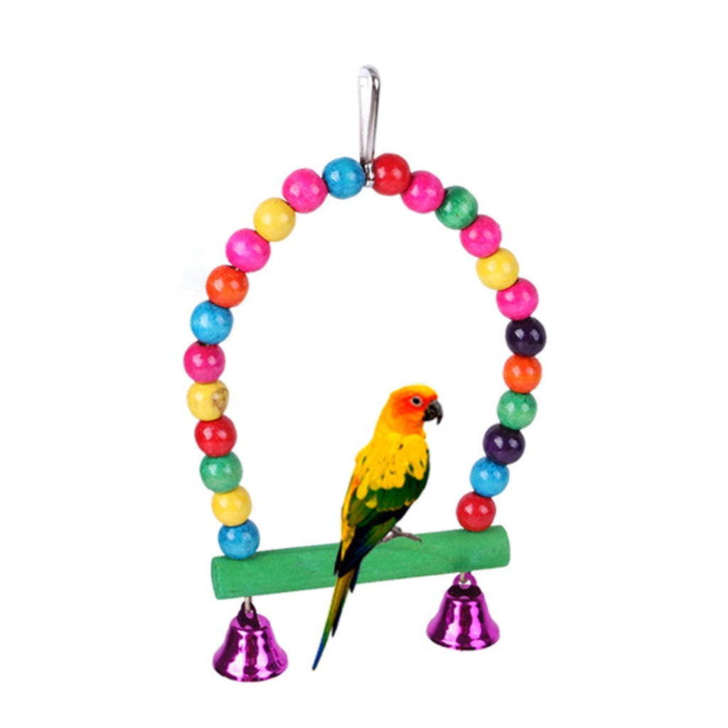 BQBQERT Bird Foraging Wall Toy Parakeet Ladder Bridge Bird Foraging Toy Bird Swing Toy Bird Cage Toy Chewable Toy