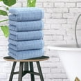 thumbnail image 5 of 5-Piece Cotton Towel Set | Soft & Absorbent Bath Towels | 30.7"x13" | White, Blue, Gray, Beige | Hotel & Home Use | Quick-Drying & Durable, 5 of 6