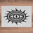 thumbnail image 3 of Ambesonne Occult Jigsaw Puzzle, Occult Eye in Sun, Heirloom-Quality Fun Activity for Family Durable Cardboard, 1000 pcs, Black and White, 3 of 5