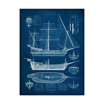Trademark Fine Art 'Antique Ship Blueprint I' Canvas Art by Vision Studio