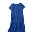 thumbnail image 2 of Utoimkio Short Sleeve Nightgowns for Women Summer Soft Comfy Sleepshirts Solid Color Pullover Nightdress Home Lounge Sleepwear Size S-XXL, 2 of 6