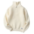 thumbnail image 6 of Povozer Boys School Uniform Sweater Kids Long Sleeve Pullover Fall Winter(Beige,12-13Y), 6 of 6