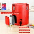 thumbnail image 2 of Insulated Beverage Dispenser 2.6 Gallon Stainless Steel Hot Cold Drink Cooler with Faucet for Parties Camping Office Red, 2 of 8