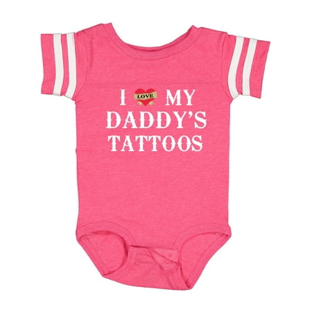 

Inktastic I Love My Daddy s Tattoos Gift Baby Boy or Baby Girl Bodysuit