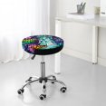 thumbnail image 6 of Salouo New York City Pattern Bar Stool Cushion Cover, Round Crease-Resistant Stretchy Dustproof Stool Seat Slipcover for Bar Round Chair-12 inch, 6 of 6
