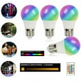thumbnail image 1 of 4Pack E26 E27 3W RGB LED Light Bulb 16 Color Changing Lamp IR Remote Control, 1 of 4