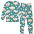 thumbnail image 2 of Airplane Flower Pattern Cotton Pajamas 2 Piece Set Sleepwear Soft and Comfortable Homewear Nightwear, 2 of 7