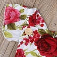 thumbnail image 5 of Bagilaanoe Newborn Baby Girl Ruffle Rompers Floral Print Sleeveless Bodysuit + Headband 6M 12M 18M 24M Infant One Piece Jumpsuit, 5 of 6