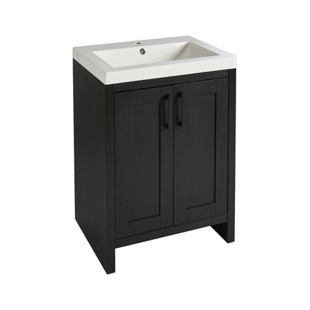 Better Homes & Gardens 24 1/2'' L x 18 7/8'' W Black Bathroom Vanity with Sink Top