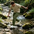 thumbnail image 6 of gzxflxpge Casual Cargo Pants for Men Outdoor Sports Loose Fit Sweatpants Fashion Breathable Work Pants with Pockets Army Green L, 6 of 10