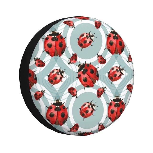 Fotbe Insects Funda de Llanta de Repuesto con Estampado, Engrosada, Ajuste Universal para Jeep, Remolque, RV, SUV, Camión-14 inch
