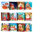 thumbnail image 2 of Tarjetas de Navidad de 12 piezas, pintura de diamantes, tarjetas de felicitación, bordado de diamantes 5D, conjunto de mosaico de diamantes DIY, regalos de navidad, 2 of 4