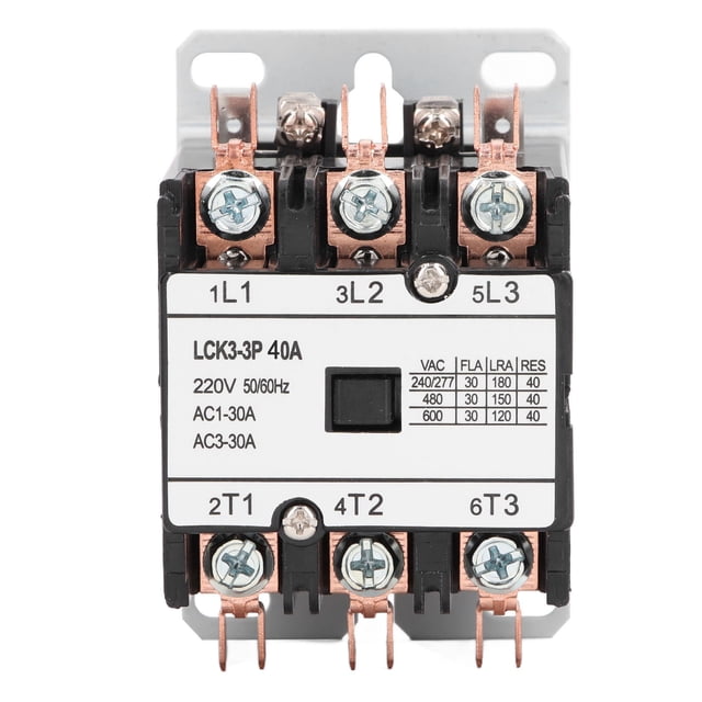 Contactor de aire acondicionado Calefacción Ventilación Contactor de aire acondicionado 40A 3P para control de potencia 220V