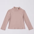 thumbnail image 6 of BaoFuBaoMei Basic Tees for Girls Solid Color Long Sleeve Shirt Tops Embroidery Slim High Neck Fall Outfits for School Daily Wear Outdoor, 6 of 6