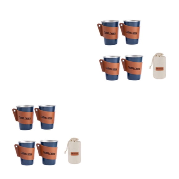Juego de 4 Piezas de Acero Inoxidable Yuarrent Vaso de Vino Taza de Leche Vasos de Agua de Cerveza