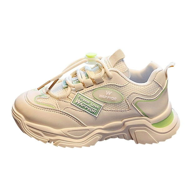 nsendm Girls Shoes Big Kid Female Girl Wedge Fashion Spring Summer Children Sports Shoes Girls Thick Sole Non Slip Mesh Girls Shoes 10 Years Old Green 1.5 Walmart