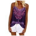 thumbnail image 2 of Leesechin Womens Tank Tops Women Fashion Casual Sleeveless V Neck Print Bandages Summer Shirts Tops, 2 of 9