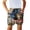 American Flag with Wolf Print, variant on Abstract Brushstroke Vertical Stripe Pattern Swim Trunks, Elastic Waist Board Shorts Bed Sheet Breathable Boys Swim Trunks for Swimming