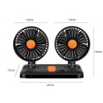 thumbnail image 1 of Ventilador de refrigeración para coche Ventilador de refrigeración de doble cabezal de bajo ruido para carretilla elevadora (5V) Sywqhk Accesorios para autos y motos, 1 of 2
