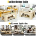 thumbnail image 6 of Costway Lift Top Coffee Table Modern Accent Table w/Hidden Storage Compartment & Shelf Natural, 6 of 10