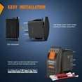 thumbnail image 7 of LED Work Lights Waterproof Rocker Switch On-Off 12V/20A 24V/10A 5Pin SPST Toggle Switch Orange Backlit with Jumper Wires Set for Car Truck Marine Boat RV SUV ATV UTV, 7 of 7