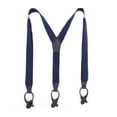 thumbnail image 2 of TECHTONGDA Suspenders Braces Six Button Holes Elastic Classic Adjustment Leather Suspenders Navy Blue, 2 of 13