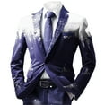 thumbnail image 2 of FAOWME Men's Christmas Suit Jacket Long Sleeved Lapel Buttons Xmas Printed Fashion Comfortable Coats Tops For Holiday Daily Wear Purple L, 2 of 3