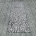 thumbnail image 3 of Ottomanson Diagona Geometric Cubes 3x10 Runner Rug, 2'7" x 9'10", Gray/Ivory, 3 of 7