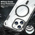 thumbnail image 5 of ELEHOLD Magnetic Designed for iPhone 12 Pro Case, Compatible with MagSafe, Military-Grade Drop Protection Not Yellowing Clear Phone Case for iPhone 12 Pro with Shockproof Bumper,Gray, 5 of 6