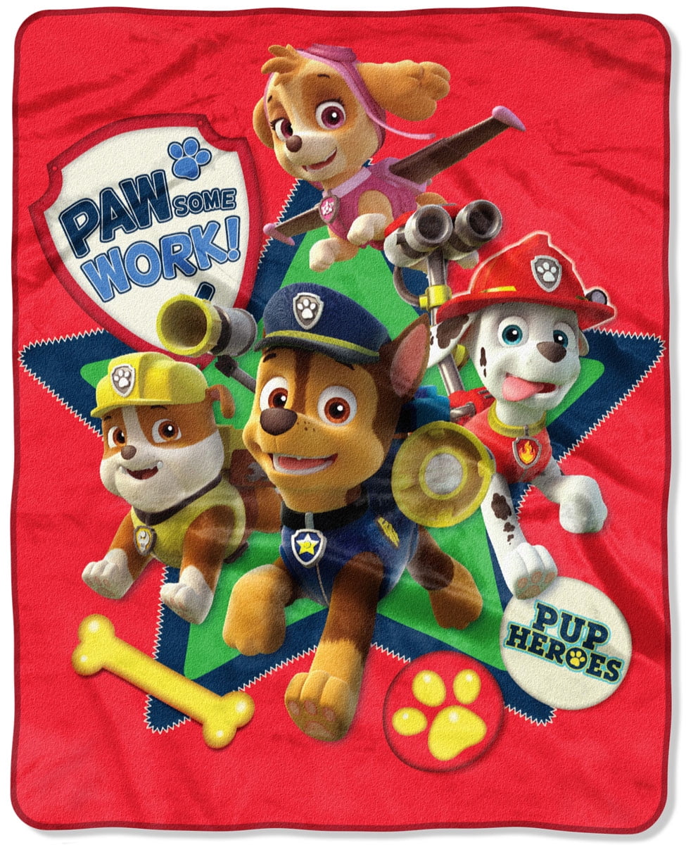 Paw Patrol 'Spy' Coral Panel Fleece Blanket Throw ...