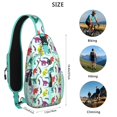 thumbnail image 5 of Cute Dinosaur Pattern Sling Backpack – Funny Dino Cartoon Print Shoulder Purse – Colorful Bag Gift for Men and Dinosaur Fans, 5 of 6