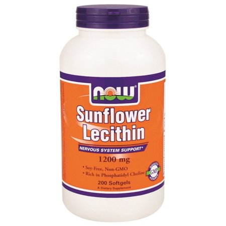 NOW Foods - Sunflower Lecithin 1200 mg. - 200 Softgels - Walmart.com