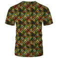 thumbnail image 2 of Blissboy Peacock Feather Print T-shirt For Men Funny Peacock Feathers Tee Shirt, 2 of 7