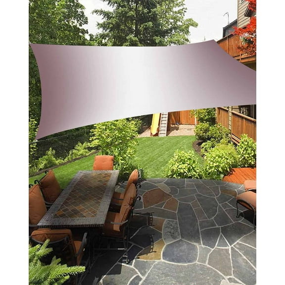 Sun Shade Sail 8x10Ft Ombre Abstract Gradient Dry Rose Purple Uv Block Sunshade Canopy Outdoor Shade Cover Rectangle Shade Cloth For Patio Garden Yard Deck Pergola