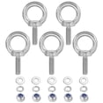 thumbnail image 1 of Unique Bargains M8 x 25mm Lifting Shoulder Eye Bolt 304 Stainless Steel Lifting Ring Threaded Eyebolt with Nuts and Washers 5Pcs, 1 of 5