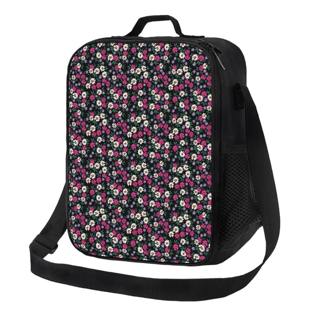 Disketp Daisies Flowers Bolsa Térmica Estampada para Almuerzo, Lonchera para Hombres y Mujeres Adultos