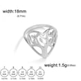 thumbnail image 2 of PAMTIER Women's Stainless Steel Personalized Hollow Love Heart Tree of Life Ring Silver Size 11, 2 of 3