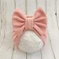 thumbnail image 3 of FRSASU 0-6 Month Baby Unisex Hat Solid Elastic Big Bow Design Hat, 3 of 4