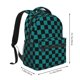 thumbnail image 2 of Fotbe Black And Teal Checkerboard Mochila Casual con Estampado para Escuela, Viajes y Actividades al Aire Libre - Duradera, Ligera y Cómoda, 2 of 5