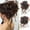 A[Light Brown], variant on Wig Grip Barrettes Updo Hair Claw Grip Large Hair Volume Bud Bun Natural & Fluffy Long Beard Hair Ring Wig Hair Ring