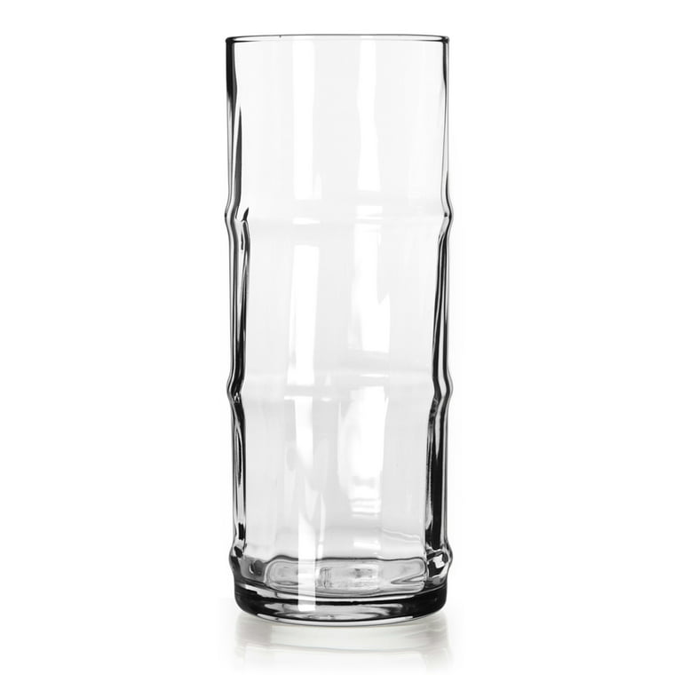 Bamboo Design Drinking Glasses, Set of 4, Cold Drinks, Tiki Bar