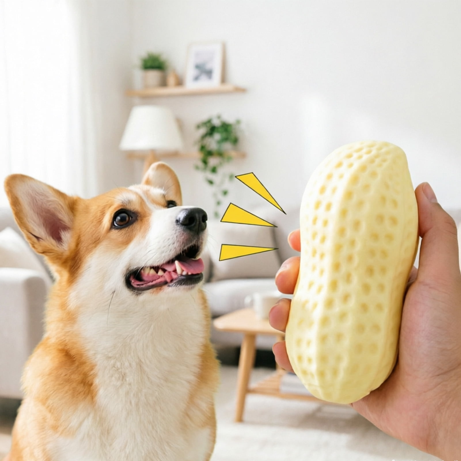 mdesiwst Dog Toy with Sound Safe Non-Toxic Vinyl Chew Toy Bite-Resistant Interactive Boredom Relief Teeth Cleaning Toy