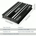 thumbnail image 2 of Car Power Amplifier 12V 4 Channel High Power Audio Speaker Amplifier Black, 2 of 7
