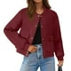 thumbnail image 2 of AUNVITO Women's Faux Suede Jacket Notched Lapel Short Outerwear Casual and Chic Style, 2 of 9